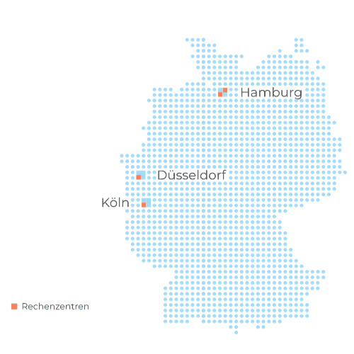 Standortkarte Rechenzentren